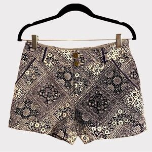 Anthropologie Cartonnier Bandana Print Shorts